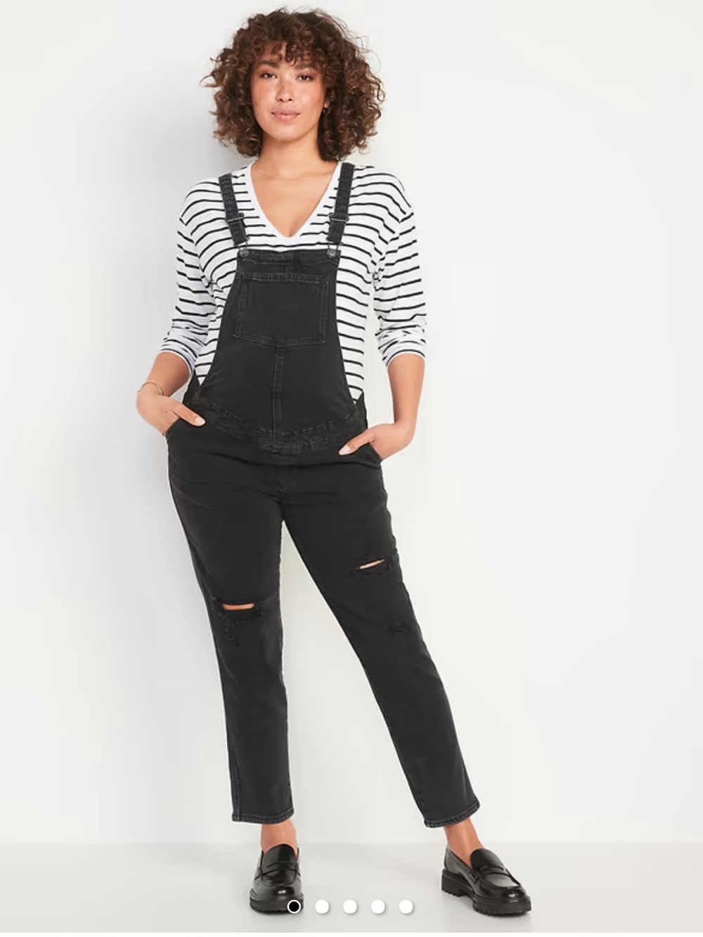 Old Navy Black Maternity Overalls Sz 14